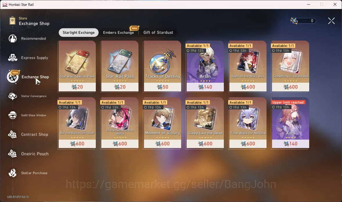 Honkai Star Rail Accounts ASIA|TL70|23 Limit|Castorice,Evernight,Hyacine,Tri image 16
