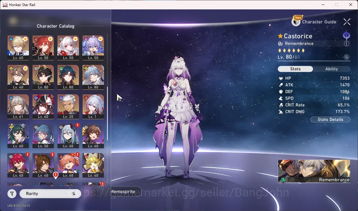Honkai Star Rail Accounts ASIA|TL70|23 Limit|Castorice,Evernight,Hyacine,Tri image 4