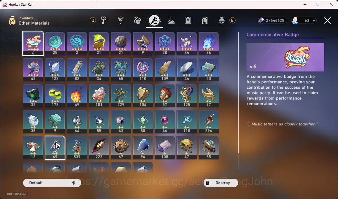 Honkai Star Rail Accounts ASIA|TL70|23 Limit|Castorice,Evernight,Hyacine,Tri image 8