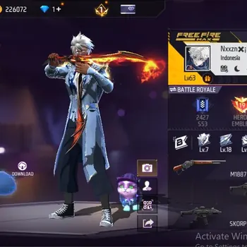 Free Fire Accounts Indonesia | 2 EVO  XM8 Lv 5,MP5 lv 3| M1887 Hand of Hope | Electrify Bunny Bp | Check SS FF1036B
