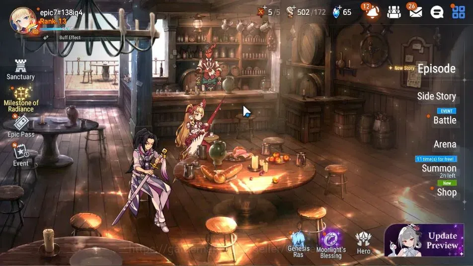 Epic Seven Accounts GLOBAL Unverif|New Era|2 ML(Desert Jewel Basar,Str image 1