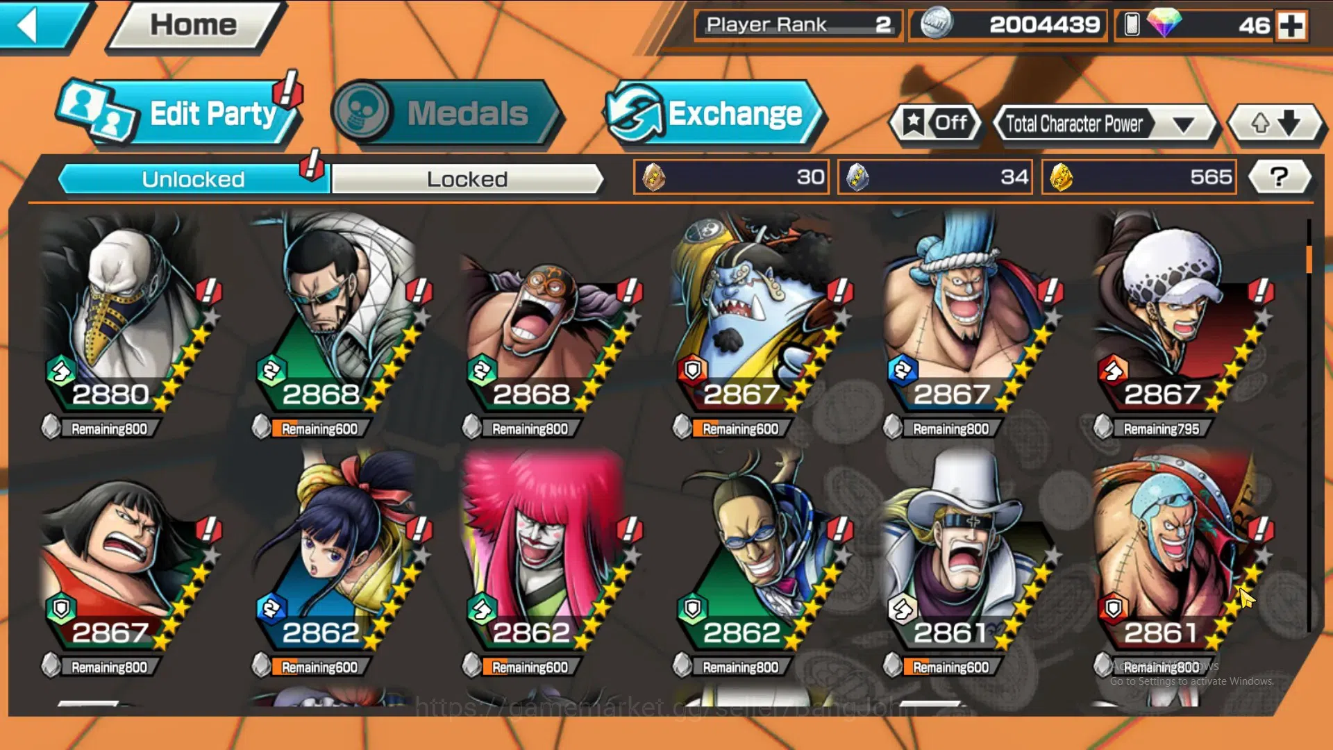 One Piece Bounty Rush Accounts GLOBAL|GF 565|4Ex|Monkey D Luffy,St Nusjuro,Law,Ka image 8