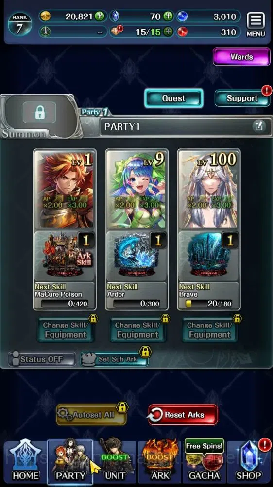 Last Cloudia Accounts Endgame GLOBAL|Rank 7|Collab Brave Frontier (Goddess Tilith,Fire God Vargas) Top Tier Unit (Goddess 3