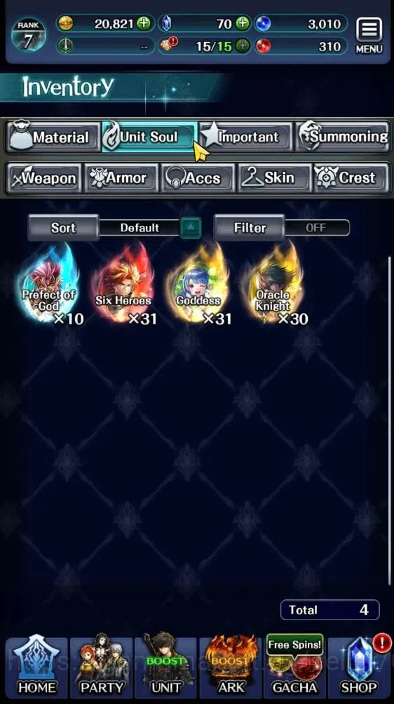 Last Cloudia Accounts Endgame GLOBAL|Rank 7|Collab Brave Frontier (Goddess Tilith,Fire God Vargas) Top Tier Unit (Goddess 8
