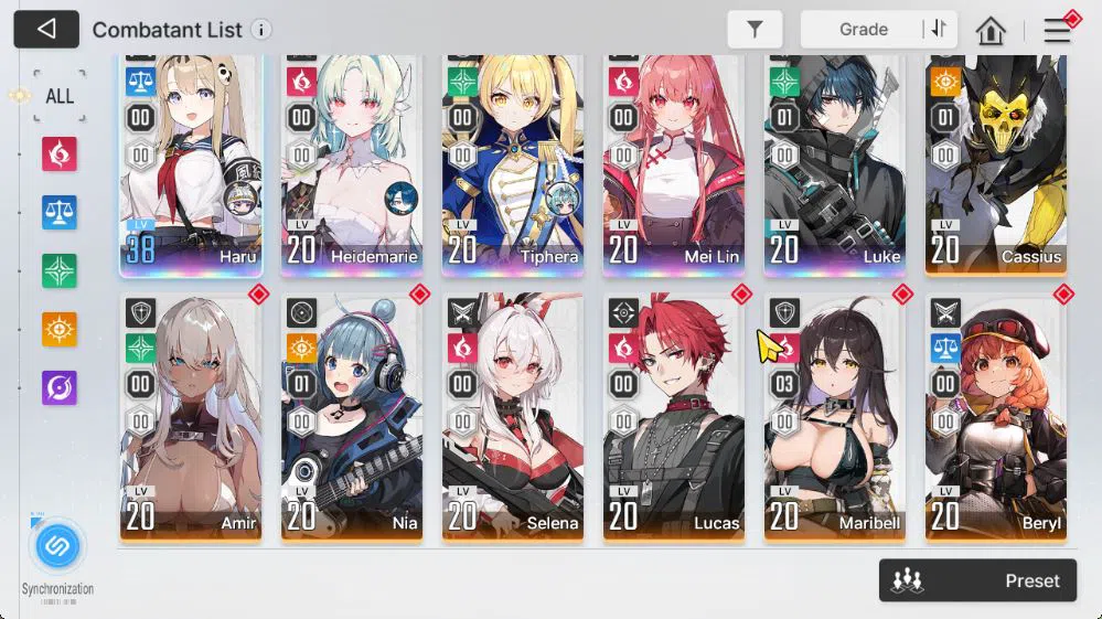 Chaos Zero Nightmare Accounts GLOBAL Lv30|5 SSR[Heidemarie+Sign,Tiphera,Haru,Luk image 13