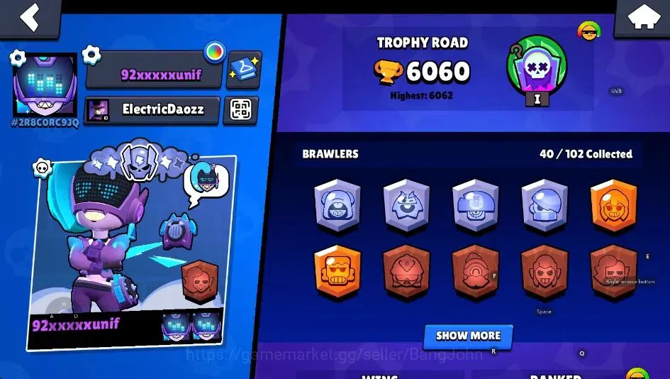 Brawl Stars Accounts Android | 6060 Thropy|40 Brawler Edgar,Leon,Shelly image 2