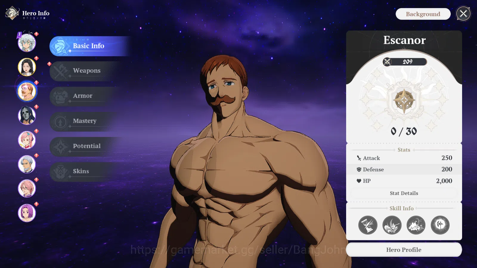 The Seven Deadly Sins: Origin Accounts EUROPE|Fresh StarterLvl2|2SSR|Escanor,Guila&6SR|Ac image 8