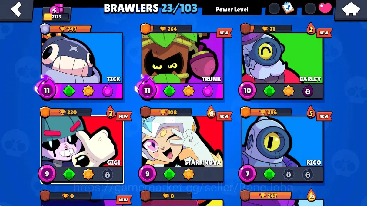 Brawl Stars Accounts Global | 2113 Thropy | 23 Brawlers - 2 Max+Hyperch image 5