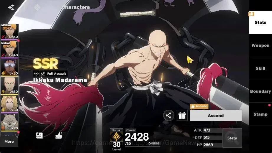 BLEACH: Soul Resonance Accounts NuverseSEA|Lvl 58|8 SSR|4 Sign|(Ichigo Inner Hollow B3+SignA2,Kisuke 17