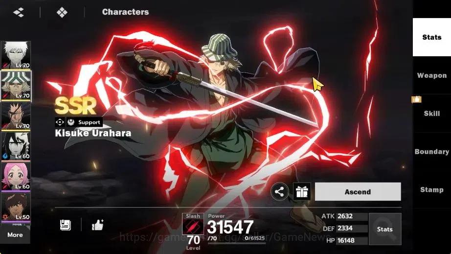 BLEACH: Soul Resonance Accounts NuverseSEA|Lvl 58|8 SSR|4 Sign|(Ichigo Inner Hollow B3+SignA2,Kisuke 7
