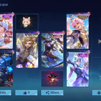 Mobile Legends: Bang Bang Accounts Collector Global|55 Hero|Skin 38|Junior|Luckybox Fanny|CC Layla|Lighborn Harith|Saber