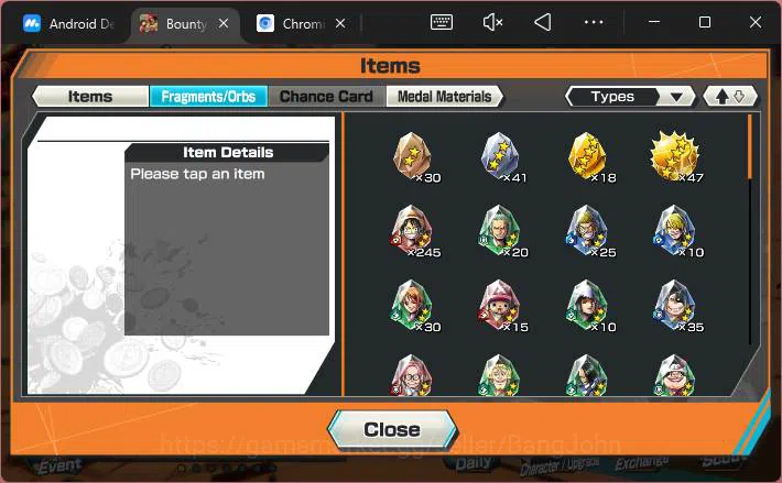 One Piece Bounty Rush Accounts Others GLOBAL|EX 3|PR 2|T5E St.Nusjuro,Divine Shank,Great Edward Newgate,etc|Log Bandai|Check 8