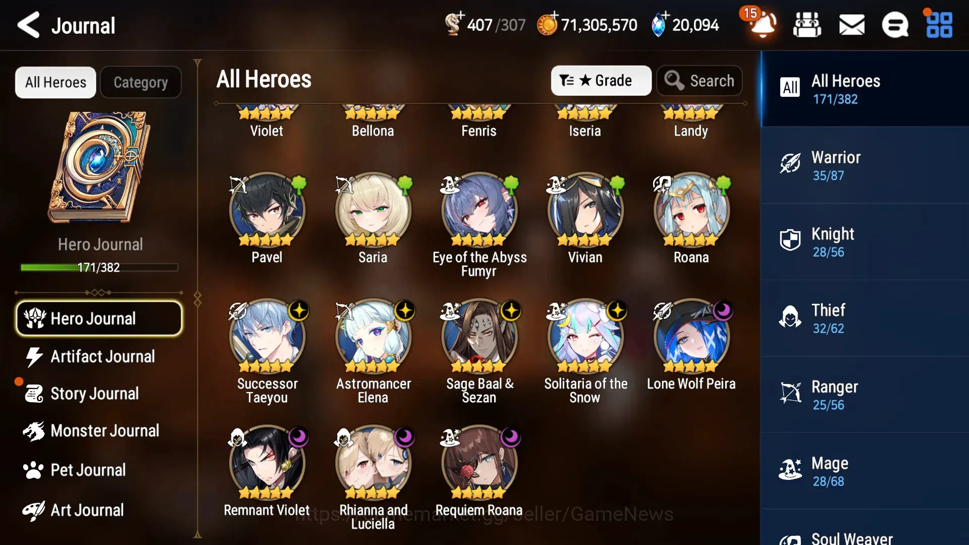 Epic Seven Accounts Mid-Tier GLOBAL Unverif|New Era|8 ML(Rhianna, S Taeyou, R Violet, etc)+ Estelle, A Ludwig, etc|Bless 4