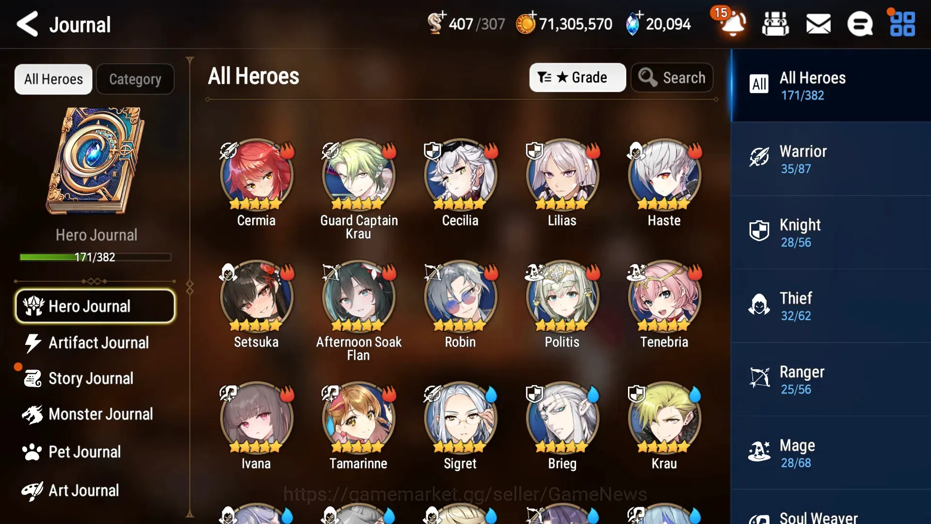 Epic Seven Accounts Mid-Tier GLOBAL Unverif|New Era|8 ML(Rhianna, S Taeyou, R Violet, etc)+ Estelle, A Ludwig, etc|Bless 5