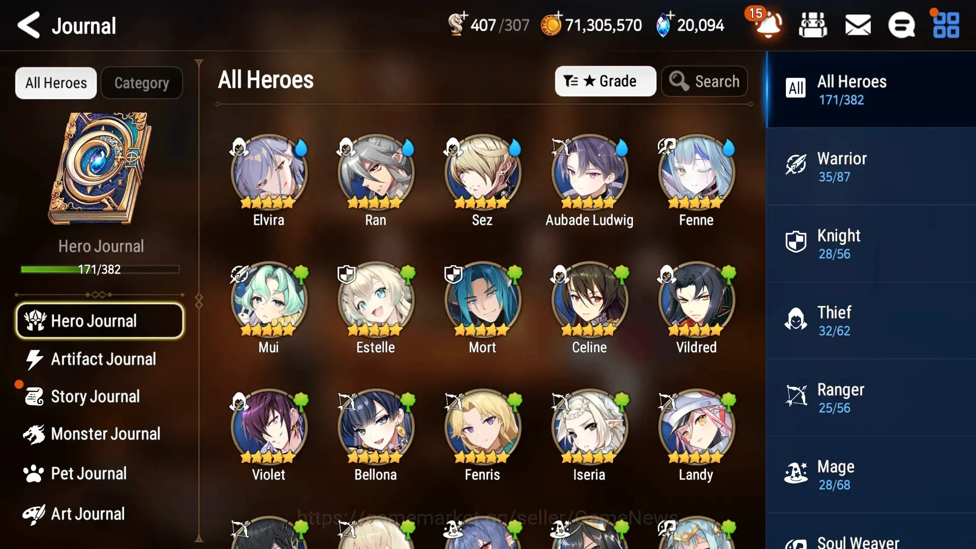 Epic Seven Accounts Mid-Tier GLOBAL Unverif|New Era|8 ML(Rhianna, S Taeyou, R Violet, etc)+ Estelle, A Ludwig, etc|Bless 6