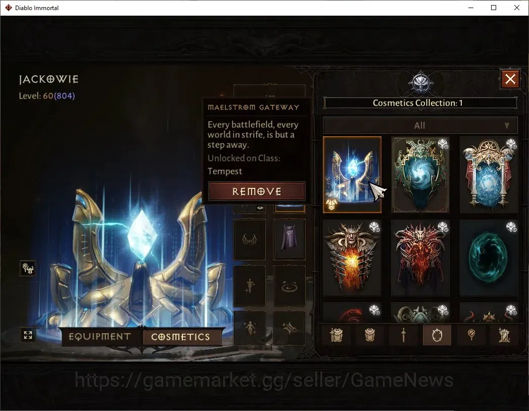 Diablo Immortal Accounts SA - Malah|CS ON|Lv60(804)|Tempest|35k CR|Reso 360 image 10