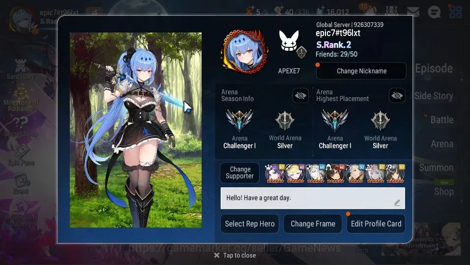 Epic Seven Accounts GLOBAL UnVerif|26 ML(Rhiana&Luciel,School Nurse Yu image 2