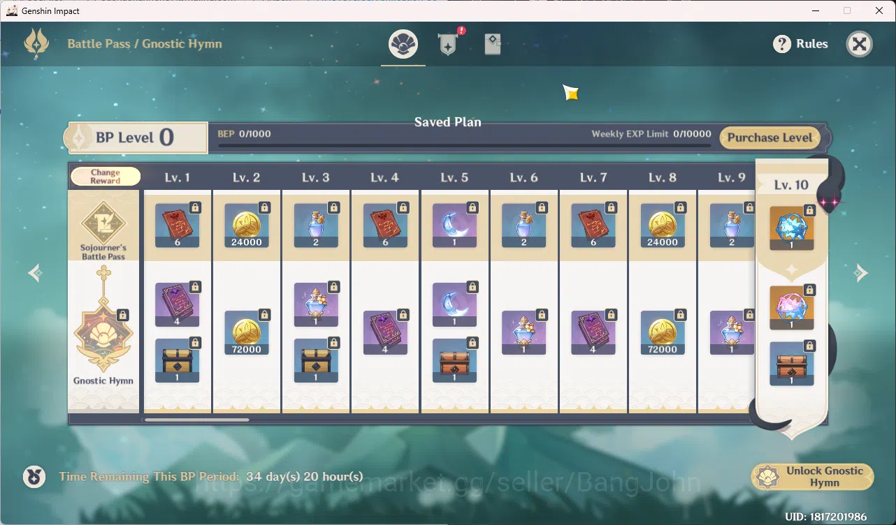Genshin Impact Accounts Mid-Game | ASIA | AR 45 | 2 Limit Arataki Itto | F image 5