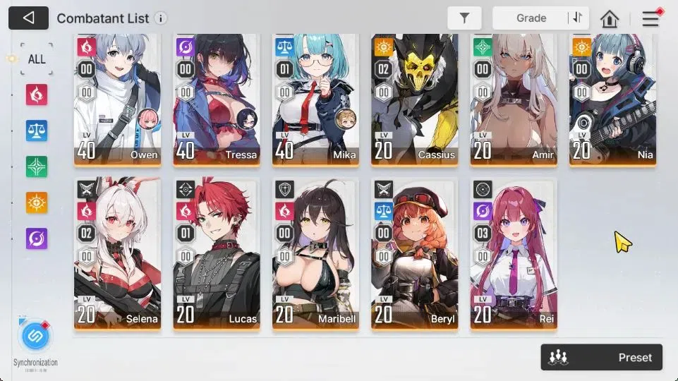 Chaos Zero Nightmare Accounts GLOBAL Lv 40|6 SSR[Heidemarie+Sign,Tiphera,Rita,Yu image 4