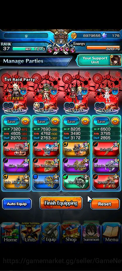 Grand Summoners Accounts Global|Rank 37|8 Asc+ 2 TW|[Rin & Luvia,Milim]+TW, image 3