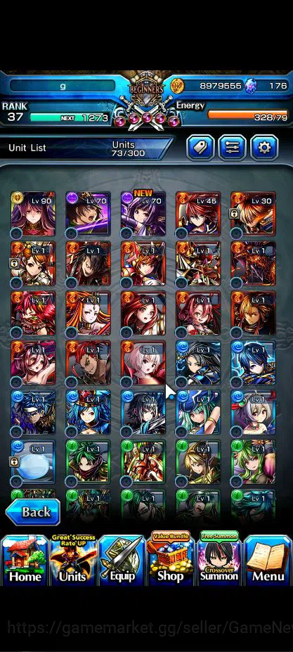 Grand Summoners Accounts Global|Rank 37|8 Asc+ 2 TW|[Rin & Luvia,Milim]+TW, image 5