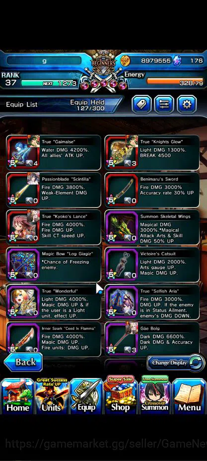 Grand Summoners Accounts Global|Rank 37|8 Asc+ 2 TW|[Rin & Luvia,Milim]+TW, image 8