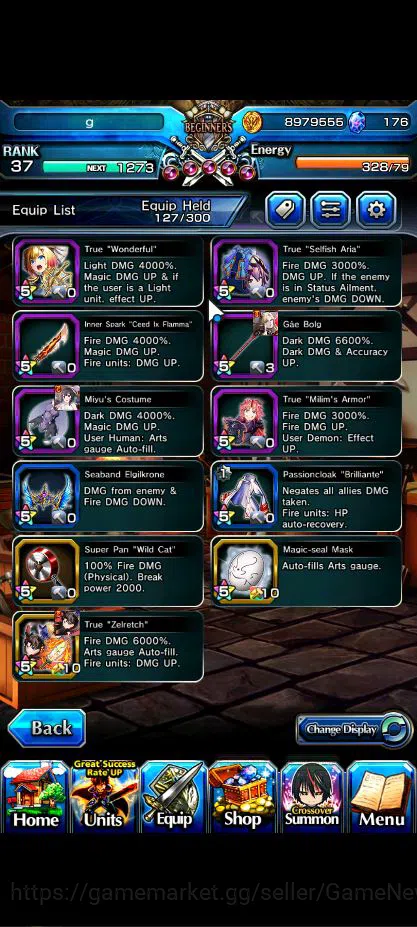 Grand Summoners Accounts Global|Rank 37|8 Asc+ 2 TW|[Rin & Luvia,Milim]+TW, image 9