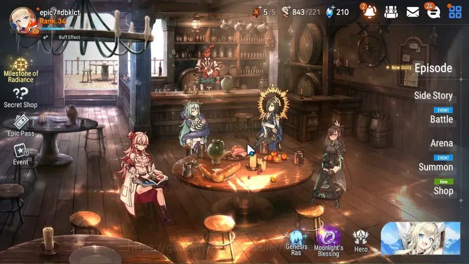 Epic Seven Accounts GLOBAL Unverif|New Era|3 ML(BArunka,EW Ludwig,LC B image 1