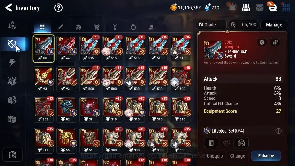 Epic Seven Accounts GLOBAL Unverif|New Era|3 ML(BArunka,EW Ludwig,LC B image 9