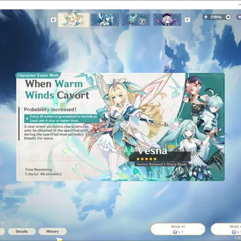 Genshin Impact Accounts Others Asia|AR 25|Ready Gacha 21896 Primogem + 19 I.Fate|2 Standard|Yumemizuki Mizuki & Mona|All