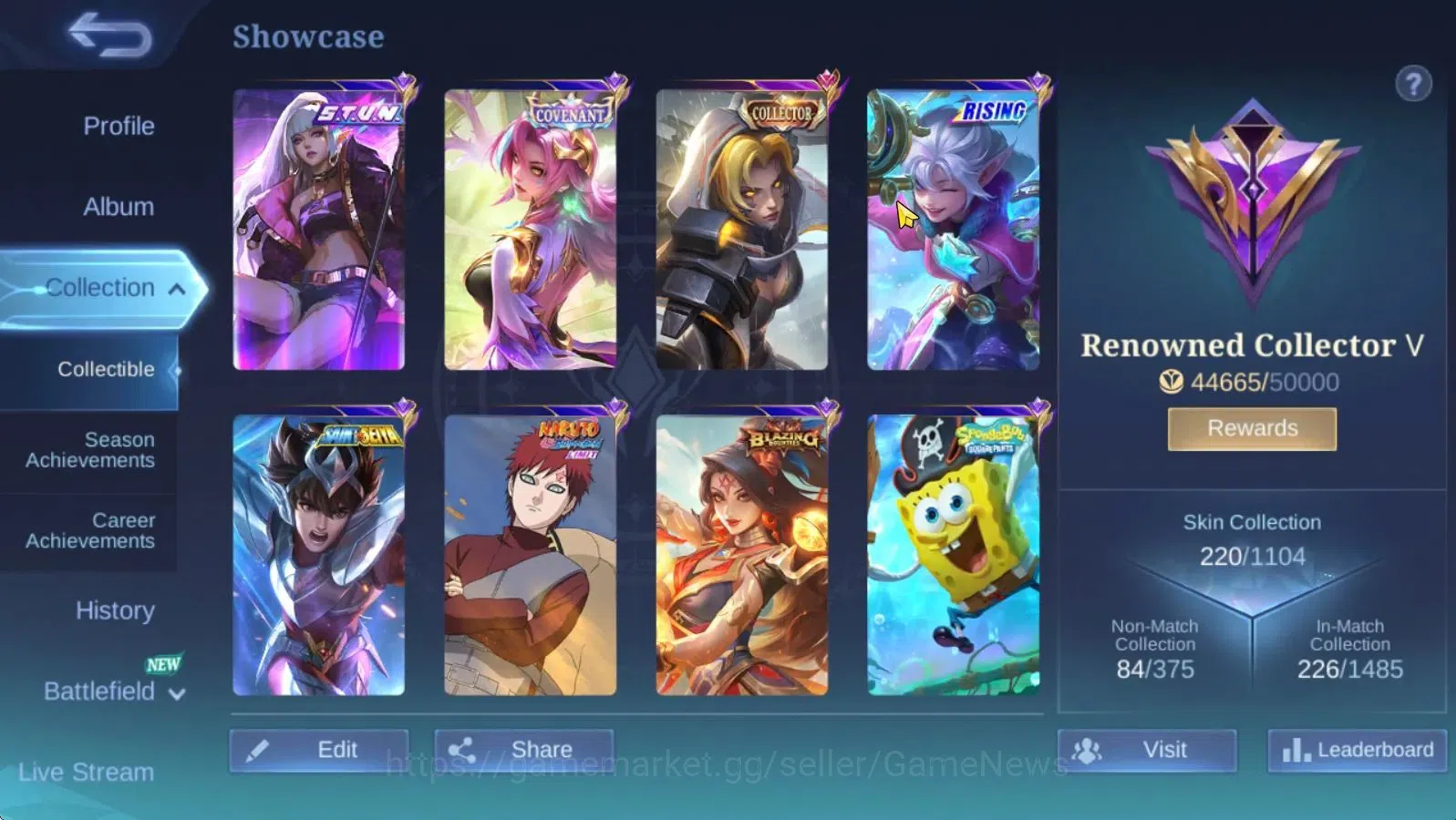 Mobile Legends: Bang Bang Accounts Hero 132|Skin 220|Mythic 12|Valentine Claude,Conve image 3