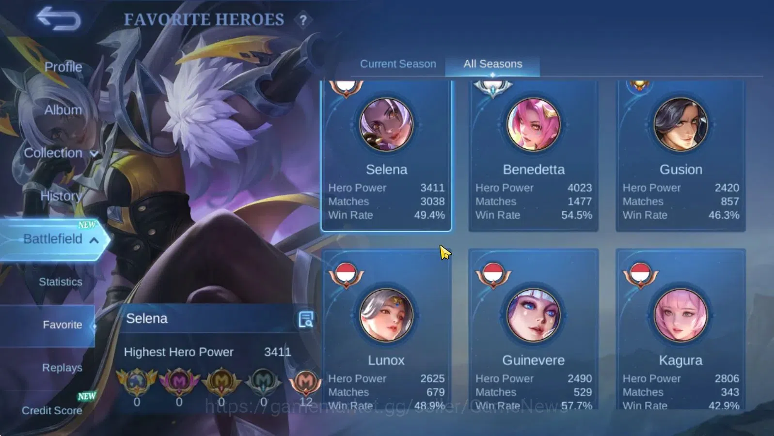 Mobile Legends: Bang Bang Accounts Hero 132|Skin 220|Mythic 12|Valentine Claude,Conve image 5