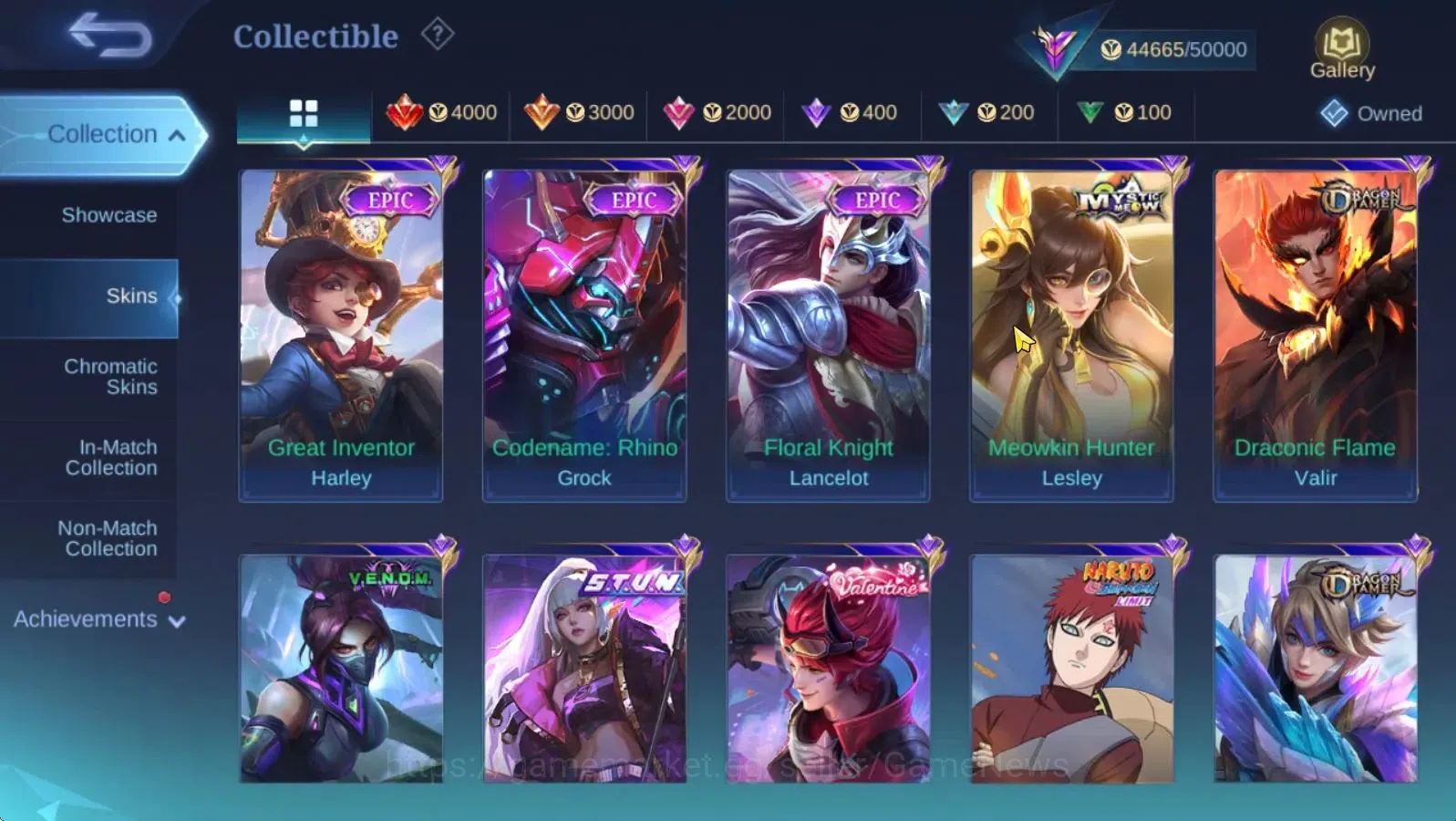 Mobile Legends: Bang Bang Accounts Hero 132|Skin 220|Mythic 12|Valentine Claude,Conve image 9