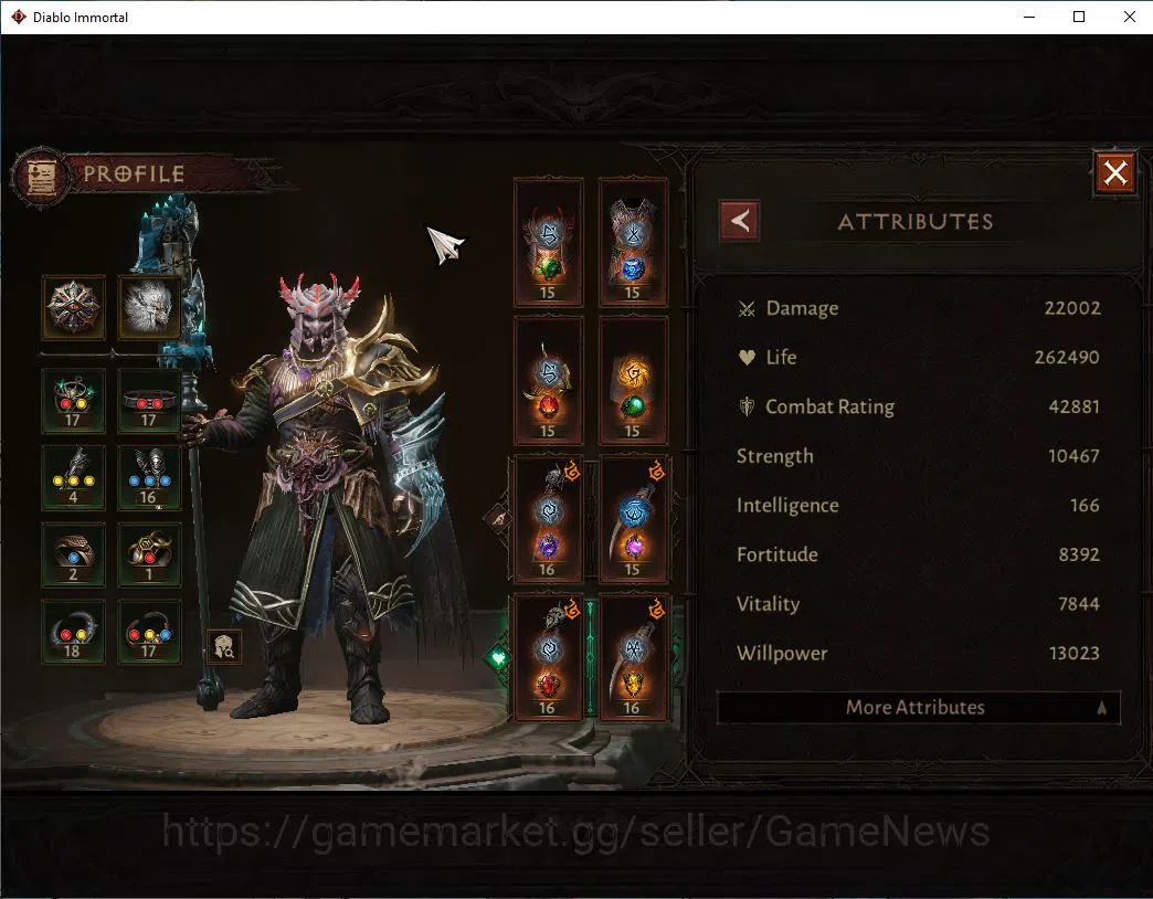Diablo Immortal Accounts Mid-Tier SEA - Anu|Lv60(1026)|Druid|42K CR|Reso 740||Paragon Maledictor|Inferno IV|Hell Lv 2