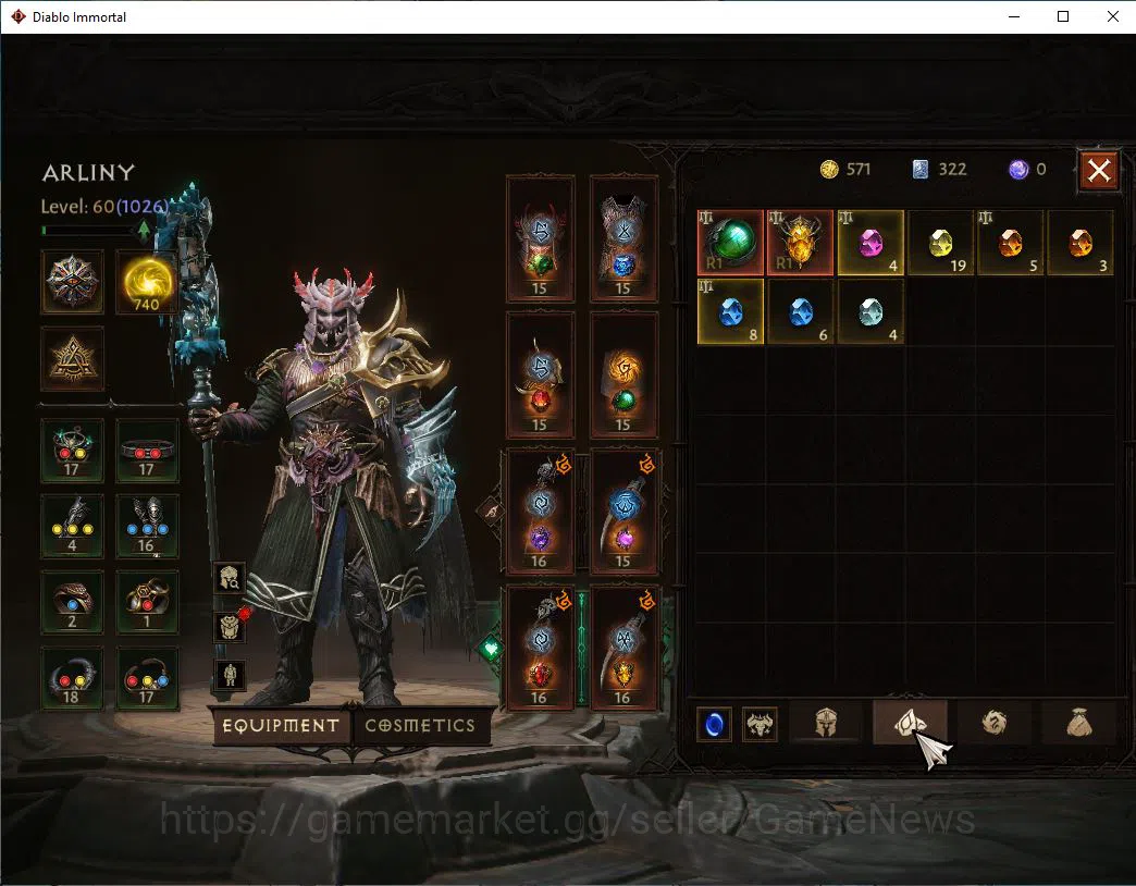 Diablo Immortal Accounts Mid-Tier SEA - Anu|Lv60(1026)|Druid|42K CR|Reso 740||Paragon Maledictor|Inferno IV|Hell Lv 4