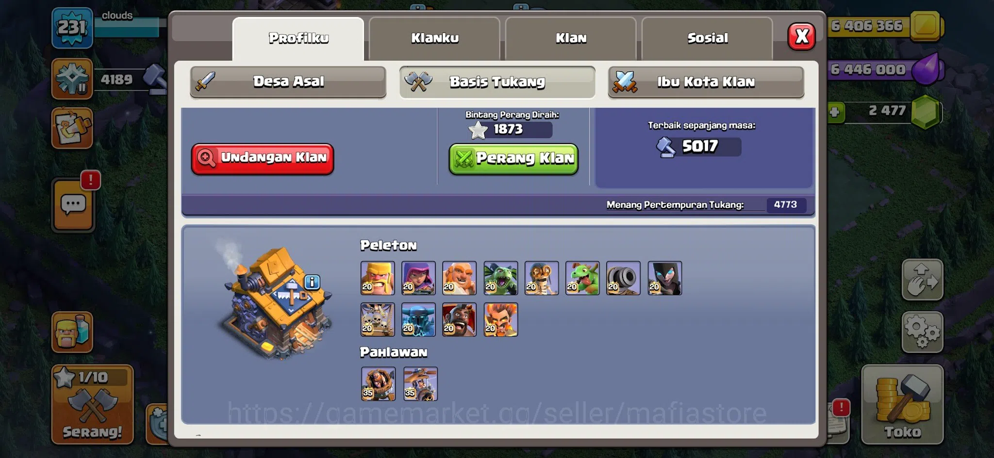 Clash of Clans Accounts TH17 | Global Rank 43, Max BK/AQ 100, RC 75, 3x Ep image 15