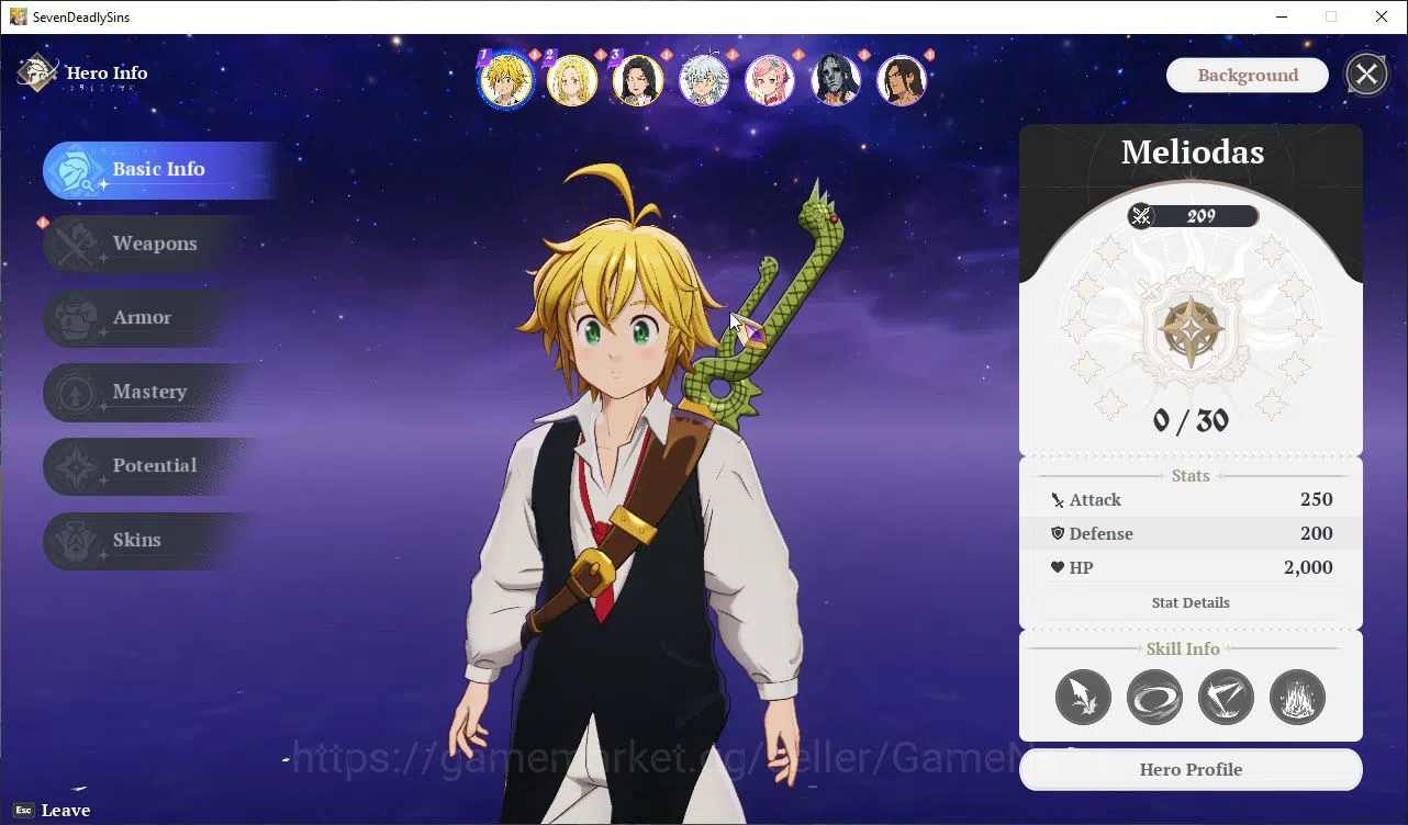 The Seven Deadly Sins: Origin Accounts EUROPE | Fresh Starter Lv 2 |3 SSR| Meliodas, Elai image 13