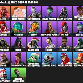 Fortnite Accounts 44 Skins | Level 1213 | Vegeta, The Ace + Minty Bomber | All Platforms