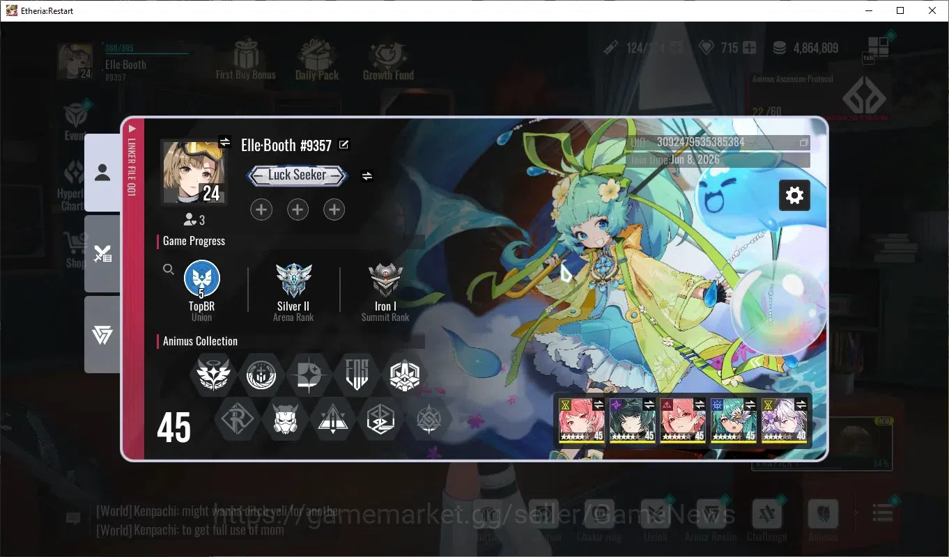 Etheria: Restart Accounts Global-S24|Lv24|11 SSR[Lian,Lingluo,Plume,Fiamelia image 6
