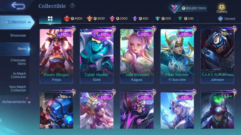 Mobile Legends: Bang Bang Accounts Global|Hero 129|Skin 245|Renowned|Collector Natali image 10