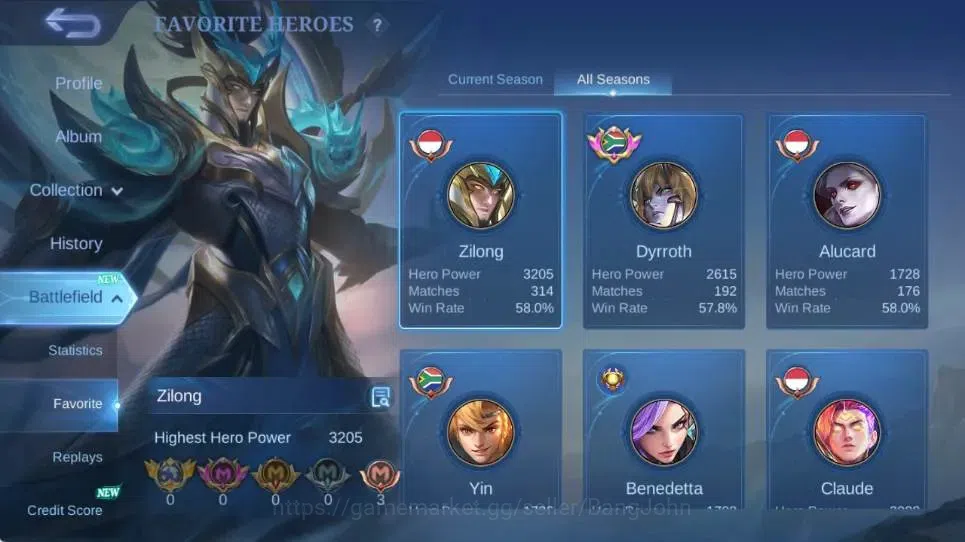 Mobile Legends: Bang Bang Accounts Global|Hero 129|Skin 245|Renowned|Collector Natali image 15