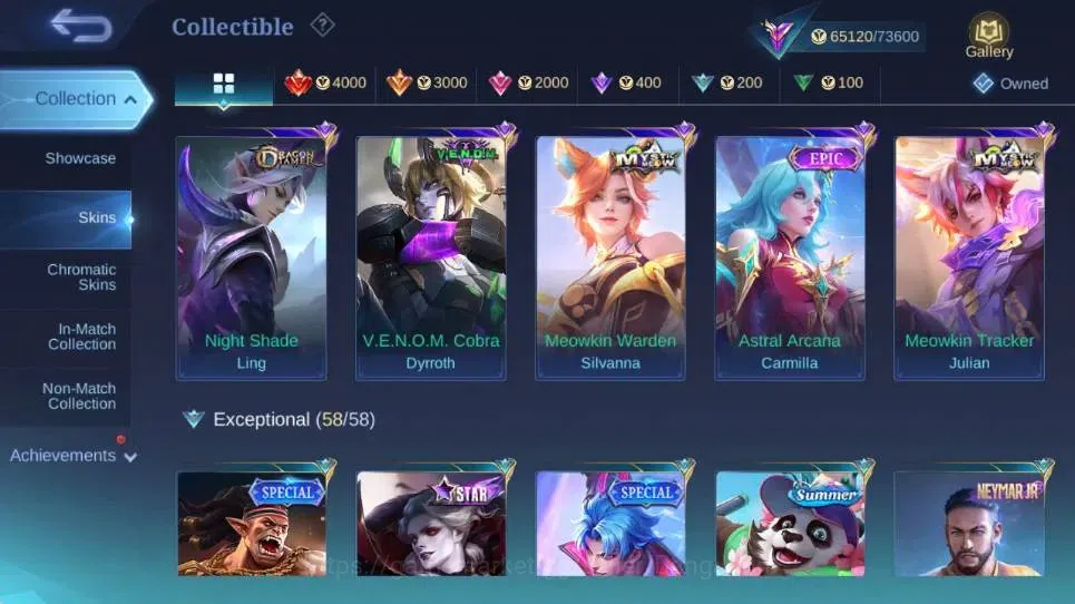 Mobile Legends: Bang Bang Accounts Global|Hero 129|Skin 245|Renowned|Collector Natali image 5