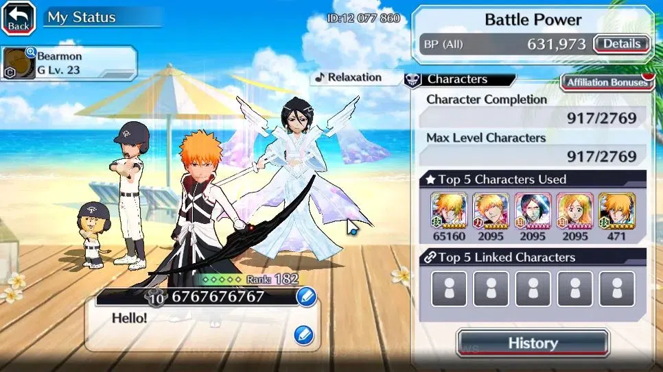 Bleach: Brave Souls Accounts High-End [GLOBAL]50K Orb|DremT Ichigo,New Renwed Ichigo,TYBW26 Kenpachi,Yachiru,10th Aniv 3