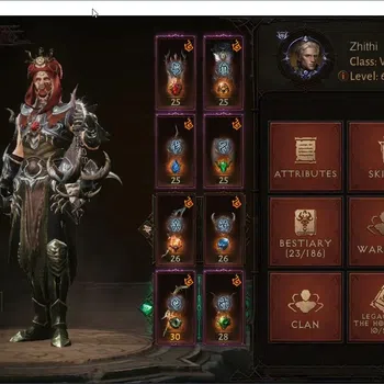 Diablo Immortal Accounts High-End EU - Kesor | 60(1538) Warlock - Slayer | CR 56952 | Reso 420 | Inferno XII | Varog Lv30