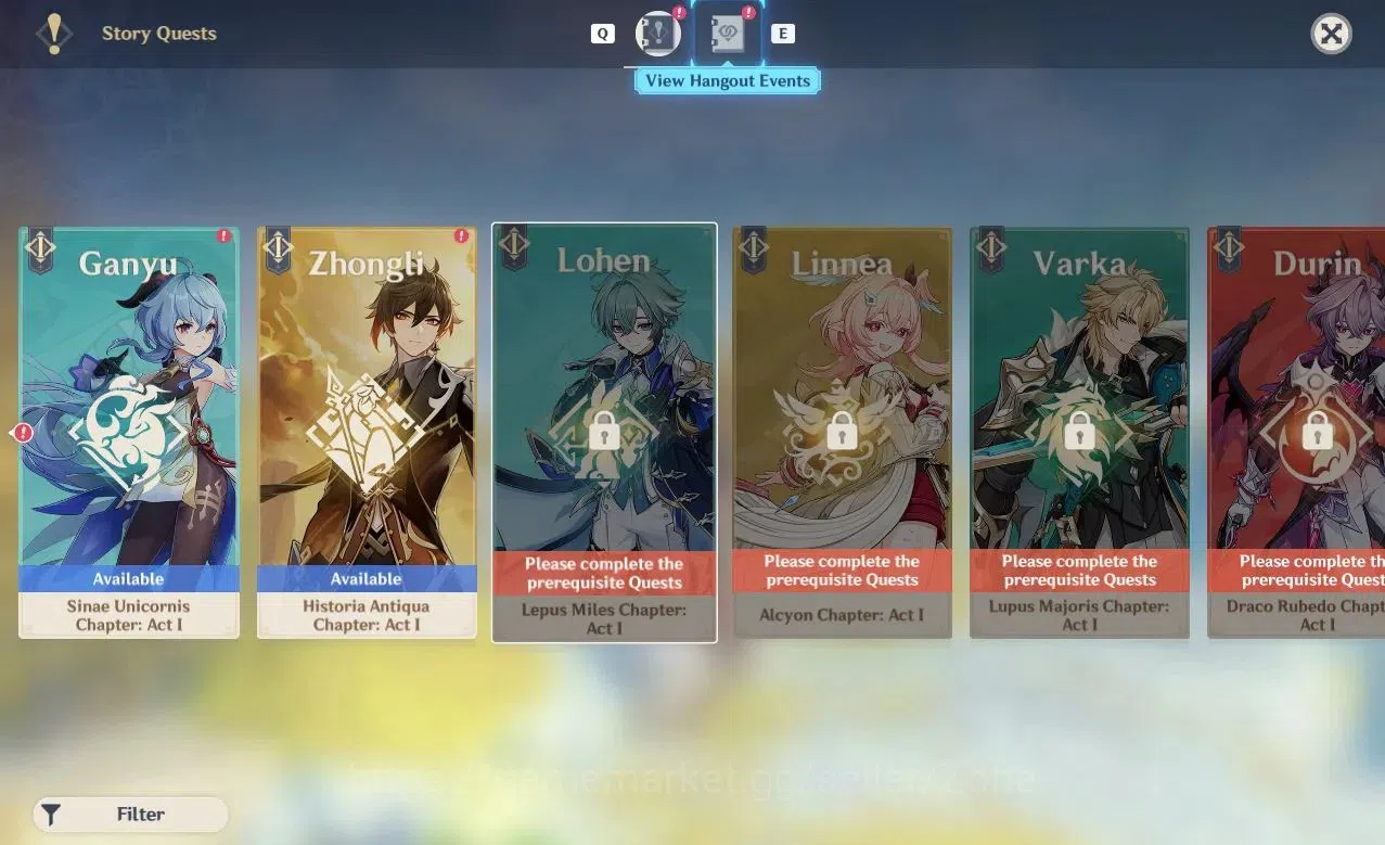 Genshin Impact Accounts ASIA|AR 41|WL4|Starter Sandrone+2Std*5|All Unset|T image 14