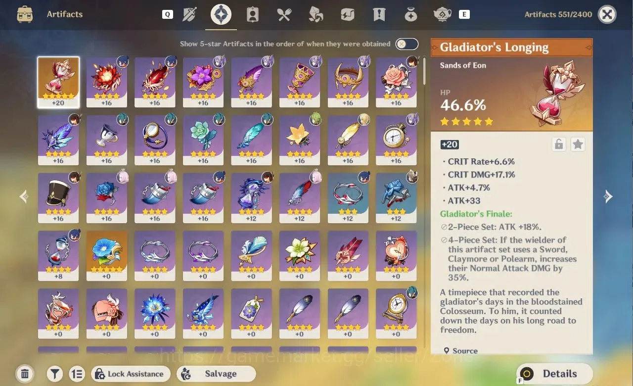 Genshin Impact Accounts ASIA|AR 41|WL4|Starter Sandrone+2Std*5|All Unset|T image 4