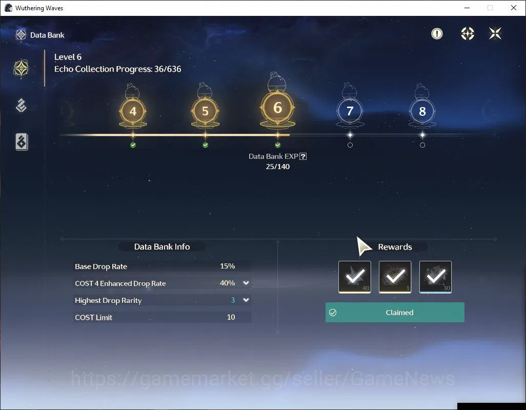 Wuthering Waves Accounts SEA | UL 27 | Starter | 6,5K Astrite |1 Limited| C image 3
