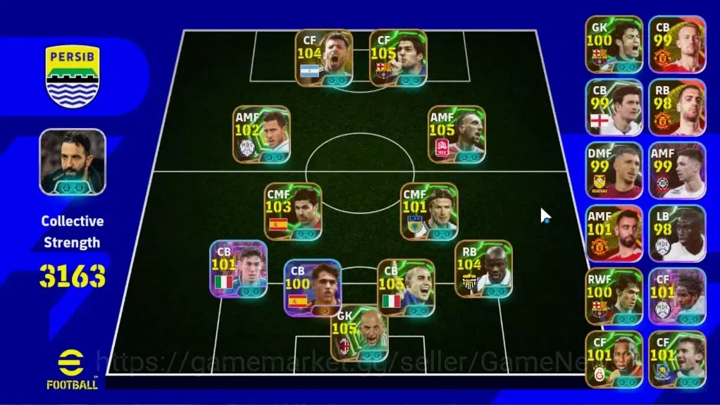 eFootball Accounts Legends & Iconic Players Android|18 Epic Luis Suarez,Fabio Cannavaro,Christian Abbiati,Franck 1