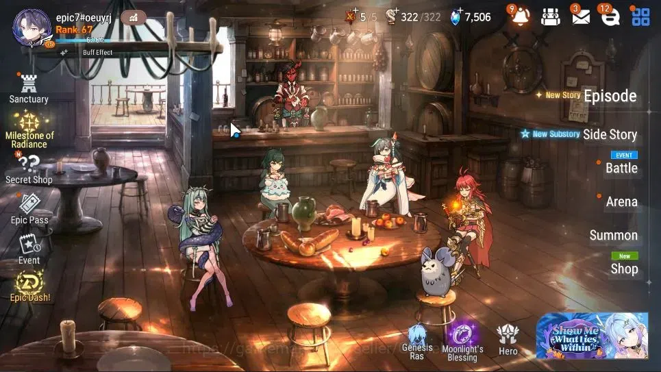 Epic Seven Accounts GLOBAL UnVerif|19 ML(BArunka,HarSeti,Belian,Etc)+A image 1