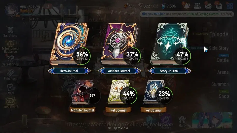 Epic Seven Accounts GLOBAL UnVerif|19 ML(BArunka,HarSeti,Belian,Etc)+A image 3